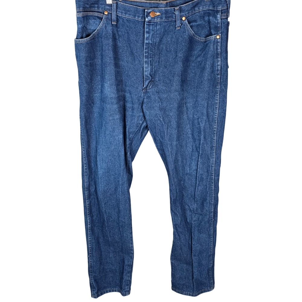 Wrangler Cowboy Cut Relaxed Fit Jeans Men 38x36 Blue Denim 103MWZPW Straight Leg